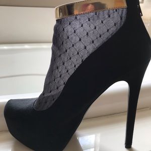 Bebe ankle platform boots